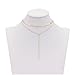 Daycindy Bar Pendant Coin Chain Multi Layer Choker Necklace for Women, 13