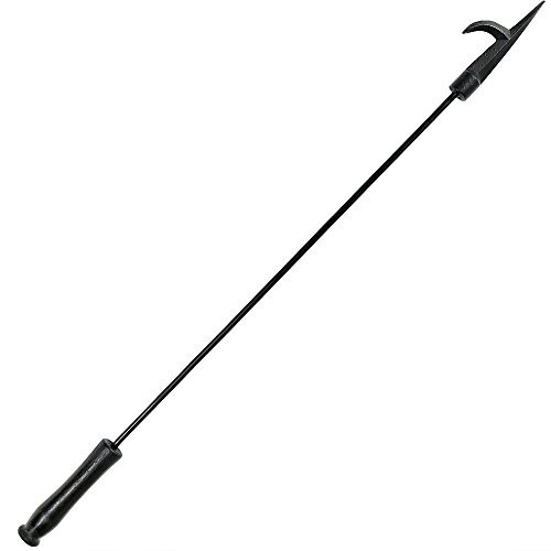 Sunnydaze Large Fireplace Poker, Black, 27 Inch Long
