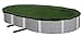 Blue Wave Silver 12-Year 16 ft x 32 ft Oval Above Ground Pool Cover for Winter– Durable & Weather-Resistant Polyethylene, 4 ft Overlap, Black Underside, Reinforced Grommets, Winch, Cable, Forest Green