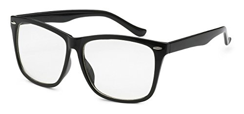 Unisex student cosplay nerd big frame polycarbonate fas…