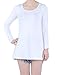 Favelem Women's Basic Modal Long Sleeve Comfy Loose Fit Short Tunic Top T Shirts