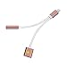 Lightning to 3.5mm Headphone Adapter, Superior Lightning to 3.5mm Audio Jack Adapter + Lightning Charging Port for iPhone 7, iPhone 7 Plus (Rose Gold)
