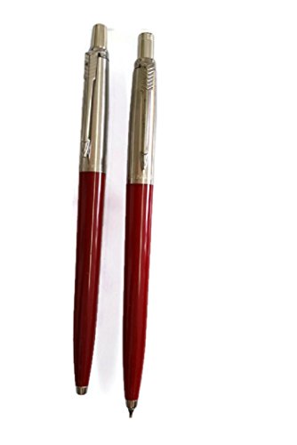 Brand New Parker Jotter Boudoir Red Color Barrel Ball Point Pen & Mechanical Pencil Set in Gift box