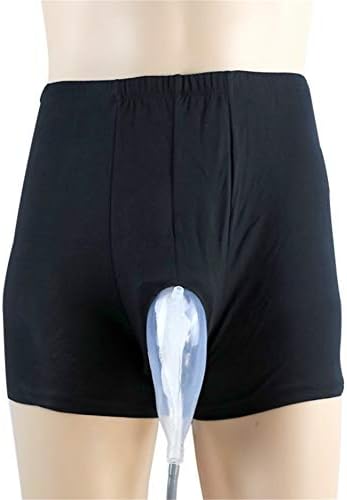 Wearable Urine Bag Incontinence Pants for Men, Urinal System with Collection Bag Portable Leak Proof Leg Pee Catheter Holder for Elder