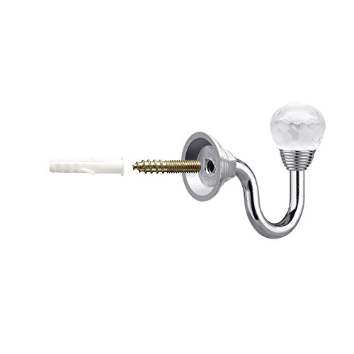 image for Hysagtek 4 Pcs Acrylic Curtain Holdbacks Curtain Holder Wall Mounted T