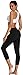 Oalka Women’s Yoga Capris Power Flex Running Pants Workout Leggings Black Outside Pockets Pattern Printing Sthumb 3