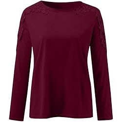 iPOGP Women's Round Neck Solid Color Hollow