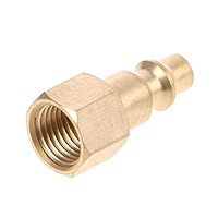 JAYSSS 1PC Solid Brass 1/4" NPT Quick Connector Air Hose Fittings Air Compressor Coupler Plug