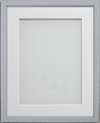 Frame Company Drayton Range 8x8-inch Grey Picture Photo Frame with White Mount For Image Size 5x5-inch