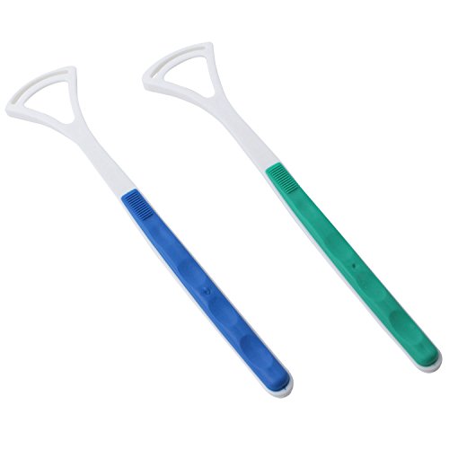 Convenient Plastic Gum Fresh R Tongue Brush Scraper,White