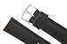JP Leatherworks Mens Genuine Italian Leather Watchband Chronograph Style Black 19mm Watch Band