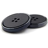10 PCS Resin Round Black Men Suit Buttons 4 Holes Coat Windbreaker Buttons DIY Sewing Accessories (Black, 15mm)