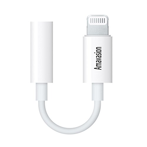 iPhone Lightning to Audio Headphone Jack Adapter -Amavasion High  Digital Fidelity 8pin Lightning to Headphone Female Aux Jack Audio