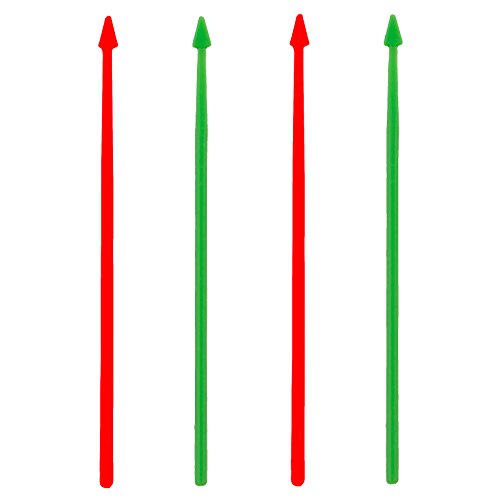 Christmas Arrow Picks, 250 Red Green Plastic Food & Cocktail Toothpicks, 3.5
