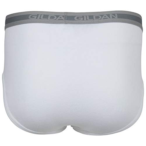 Gildan Men's Underwear Briefs, Multipack, White (6Pack), Large