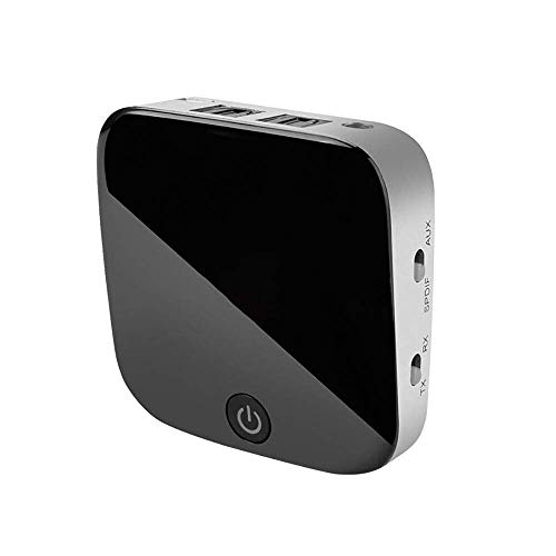 Bluetooth Transmitter and Receiver 2 Devices Simultaneously, Aux Bluetooth Transmitter and Receiver 2 in 1, Wireless 3.5mm Bluetooth 4.1 Adapter, with AptX LL, for TV Home Stereo System.