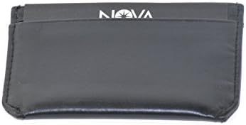 Nova Leather Slim Front Pocket Card Holder Wallet &amp; Card Case Silky Black