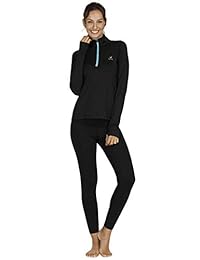 Chaqueta de yoga para mujer con media cremallera, forro polar térmico, atlético, manga larga, con orificios para el pulgar