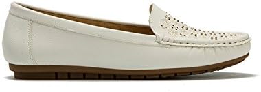 White Shoes Women Leather Flat Shoes Slip on for Women Oxford Fashion Printing Casual Shoes #F014
