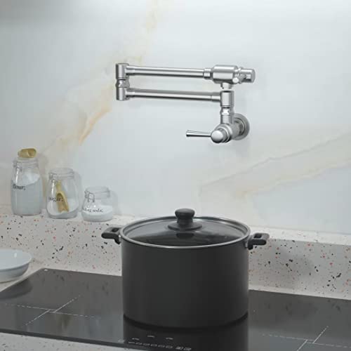 IMLEZON Stainless Steel Pot Filler Faucet Commercial Wall Mount Kitchen