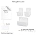 Wallniture Origami Multipurpose Wall Mounted Drawer Organizers for Office, Kitchen and Nursery White, Recycled Plastic, Various Sizes, Set of 3, Assembly Required