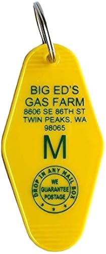Big Ed's Gas Farm M Twin Peaks Inspired Vintage Style Key Tag