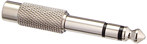 C2G Legrand 6.3mm Stereo Male to RCA Female Audio Adapter, Silver Stereo Plug A…