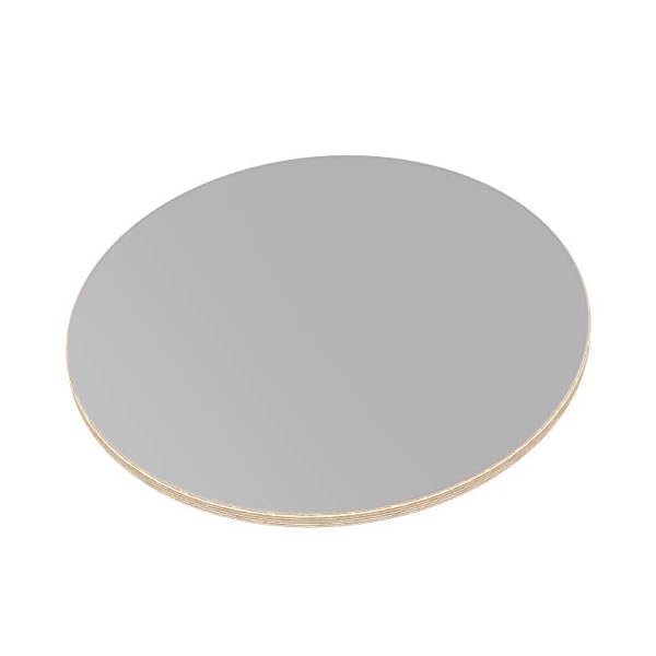 AUPROTEC Tischplatte 18mm rund Ø 600 mm grau Multiplexplatte melaminbeschichtet von 20cm-148cm auswählbar runde… – Bild 3