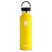 Hydro Flask Standard Mouth Water Bottle, Flex Cap - 21 oz, Lemon