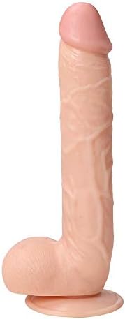 peachnorth 11 Inch Rěä&listǐc Silicone D-îDL&Ô Massage Wand for Women Flesh001
