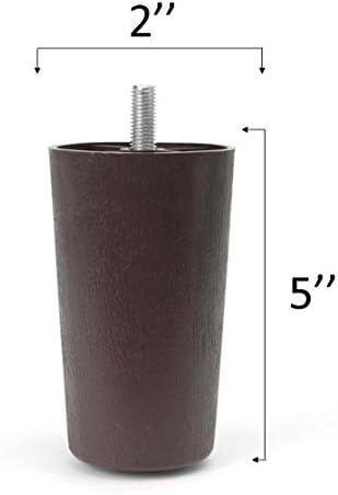 5" Round tapered plastic furniture legs ( set of 4 )