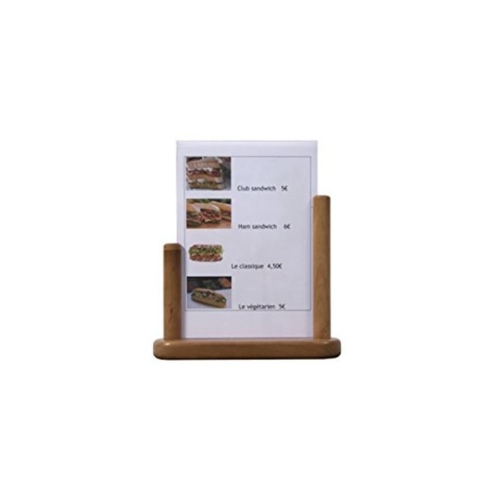 Genware NEV-PFT-TE-LA PVC Table Board with Teak Insert, Large, 21 cm x 30 cm