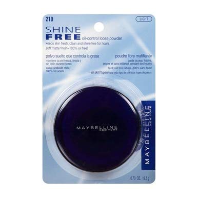 Maybelline New York Shine Free Oil Control Loose Powder, Light [210] 0.7 oz (Pack of 2)