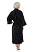 Women's Luxury Terry Cloth Bathrobe - Bamboo Viscose Robe by Texere (Ecovaganza, Black, Small/Medium)