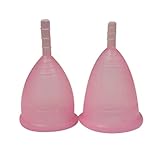 JETTINGBUY Silicone Menstrual Period Cup Medium Pink