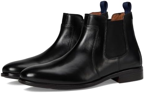 Johnston & Murphy Men\'s Black Leather Zip-Up Ankle Dress Boots - Size 10 M MENS Dress Boots 10.5 M BLACK LEATHER ZIPPER JOHNSTON  main image 4