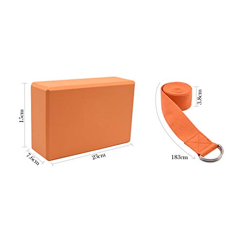 SONSYON-Yoga-Blocks-and-Strap-Fitness-Bands-Resistance-and-High-Density-Foam-Yoga-Brick-Set