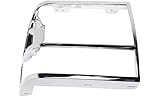 Evan-Fischer EVA18972011325 Headlight Door Single Passenger Side RH Grill Extension Grille headlamp Bezel Molding Moulding trim Chrome With parking light hole