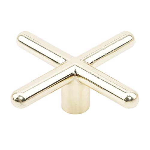 Yunzee Simple Style Anti-Slip Billiards Snooker Pool Cue Rest Bridge Head Holder Durable Pool Cue Snooker Accessory,Golden Metal Cross,Metal Copper Plating - Thumbnail 3