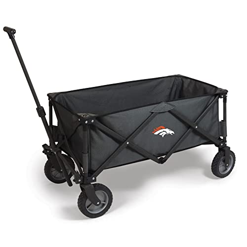 PICNIC TIME Denver Broncos Adventure Wagon Folding Utility Tailgate Wagon