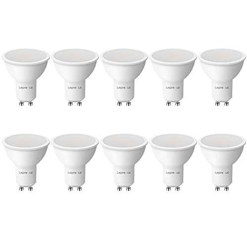 LE GU10 LED, 4 W, 345 lm, LED bulb, 2700 K, warm white, replaces 50 W halogen bulbs, 100° beam angle reflector lamps.