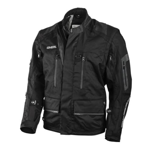 ONEAL | Motorcycle-Jacket | Enduro Motocross | Water repellent outer material, protector pockets on back, elbows and shoulders | Baja Racing Jacket | Adult | Black | Size XXL