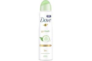 Dove Antiperspirant 48 Hours Body Spray, Go Fresh Cucumber & Green Tea Deodorant,150 ML / 5 Fl.Oz