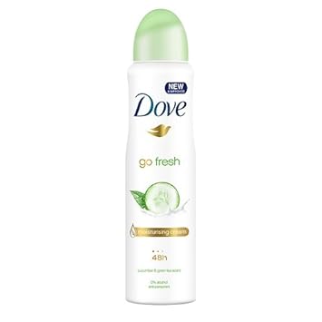 Dove Go Fresh Spray Antiperspirant Deodorant, Cucumber and Green Tea, 150ml
