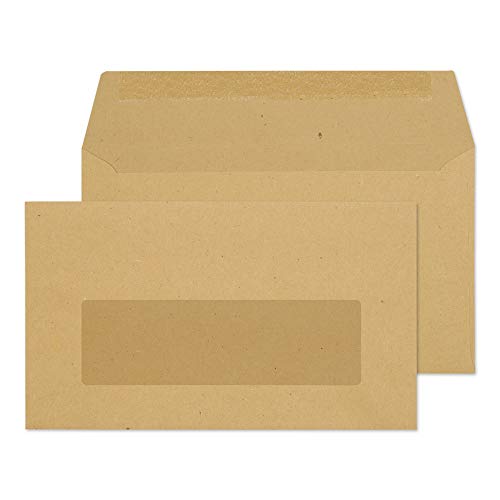 Blake Purely Everyday - Manilla Envelopes C7+ Window (89 x 152 mm) - Pack of 1000 - Weight 70GSM - Gummed C7+ Envelopes 3.5 x 6 Inches - Mailing Office Business Supplies (23770)