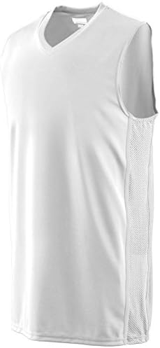 Augusta Activewear Winning Streak Game Jersey, White/White, Small
