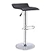 COSTWAY Swivel Bar Stools Adjustable PU Leather Backless Dining Counter Chair (Black)