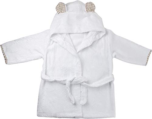 Channing & Yates - Premium Baby Robe - Toddler Robe - Organic Bamboo Hooded Bathrobe Towel - Thick & Soft (Beige)