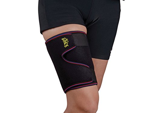 Soles Thigh Support Brace and Compression Sleeve (SLS313) Black