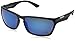 Suncloud Cutout Polarized Sunglass with Polycarbonate Lens, Matte Black Frame/Blue Mirror, One Size